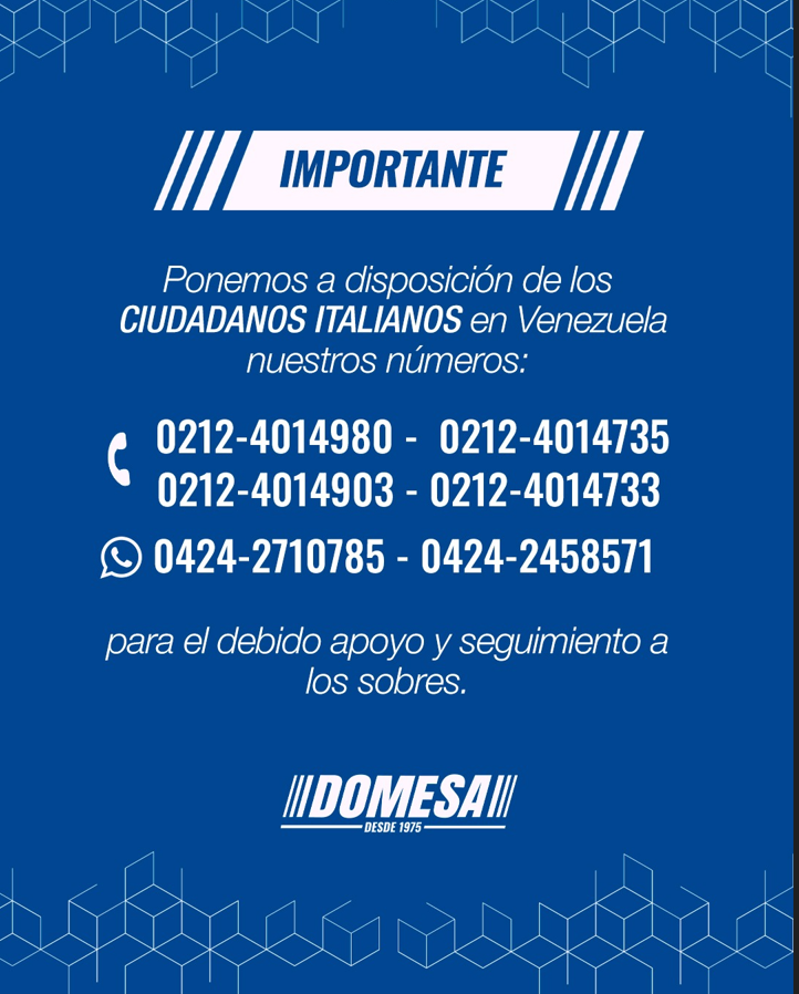 Numeri di Domesa per verificare la consegna delle buste referendarie